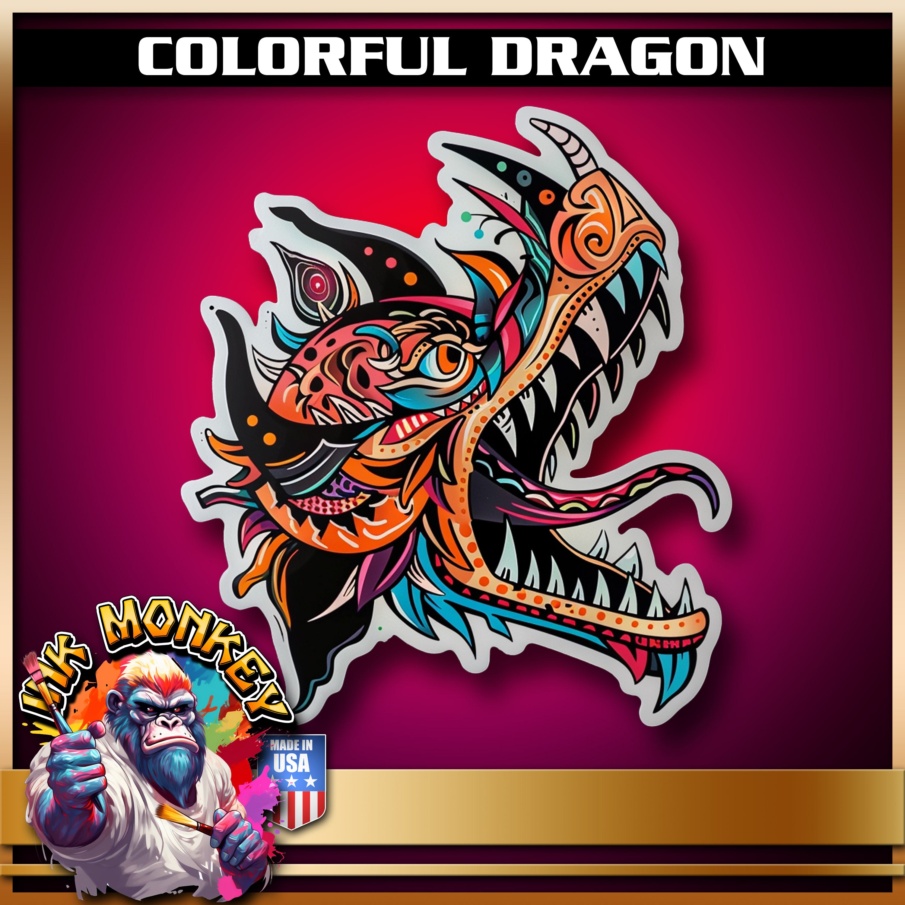 Colorful Dragon - Decal